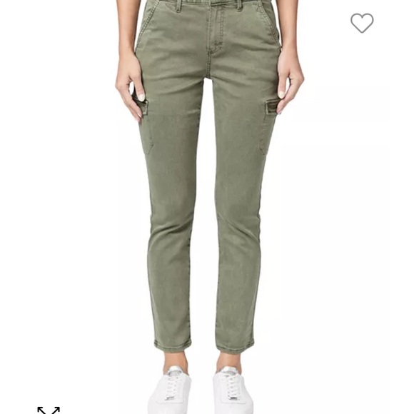 Paige Jolie Skinny Cargo Pants in Vintage Ivy Green size 28 - Picture 1 of 10